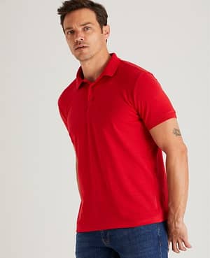 Polo Yaka Kırmızı İş Tişörtü